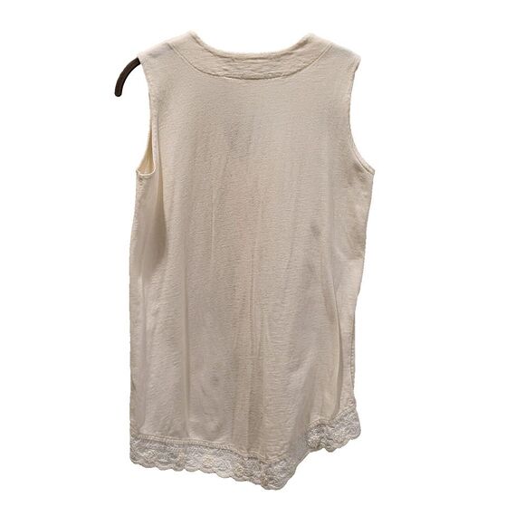 Vintage Barbara Lesser Medium Off-White Swimsuit Coverup 100% Organic Cotton USA - Picture 3 of 16